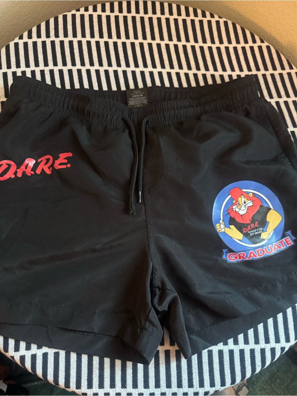 Men's Black D.A.R.E. Graduate Graphic Shorts